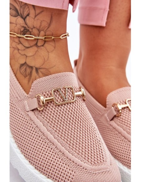 Women's Slip-On Sneakers With Embellishment Pink Alena