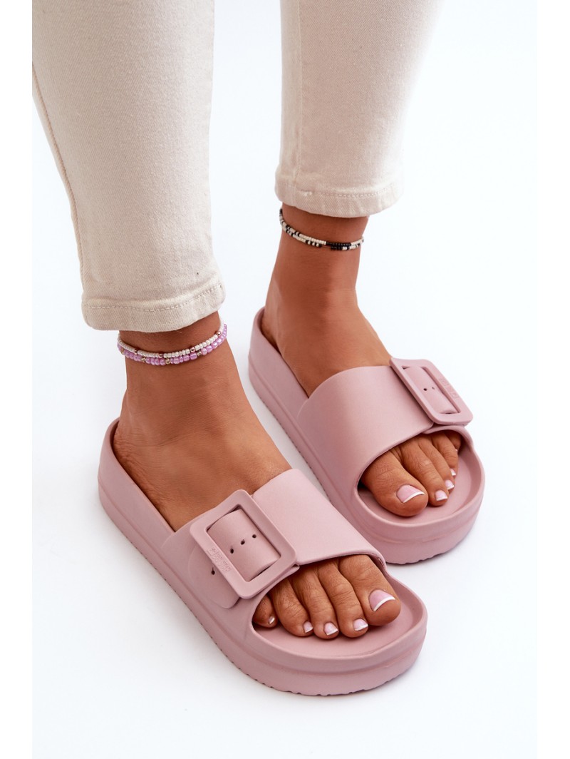 Women's Foam Platform Sandals with Buckle Big Star NN274A663 Pink