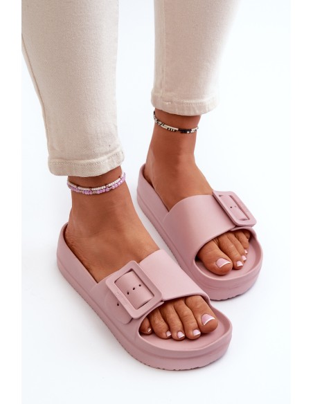 Women's Foam Platform Sandals with Buckle Big Star NN274A663 Pink