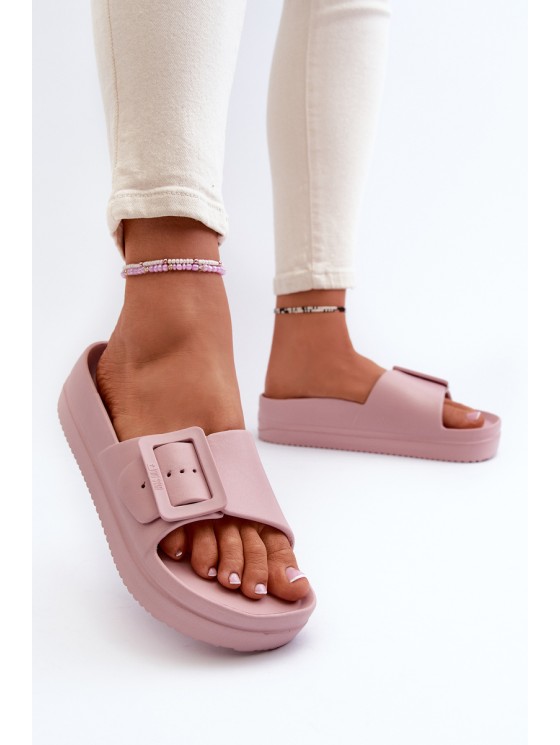 Moteriškos putplasčio platformos sandalai su sagtimi Big Star NN274A663 Pink 2