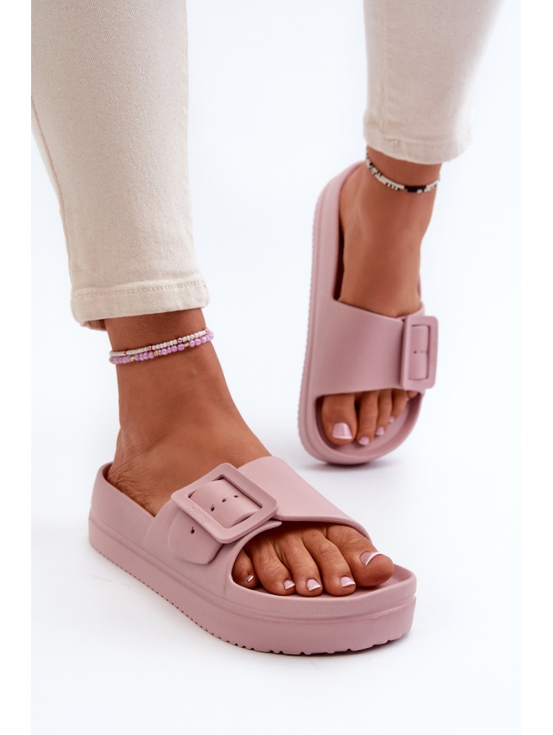 Women's Foam Platform Sandals with Buckle Big Star NN274A663 Pink