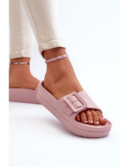 Women's Foam Platform Sandals with Buckle Big Star NN274A663 Pink