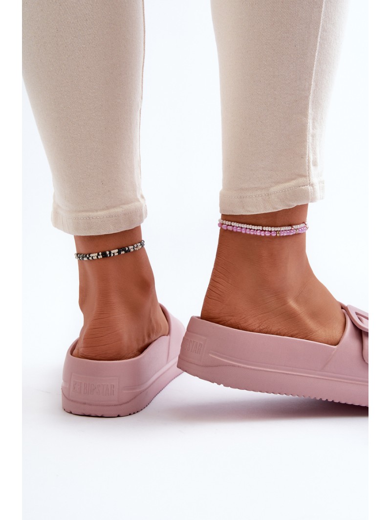 Women's Foam Platform Sandals with Buckle Big Star NN274A663 Pink
