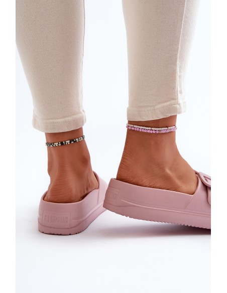 Women's Foam Platform Sandals with Buckle Big Star NN274A663 Pink