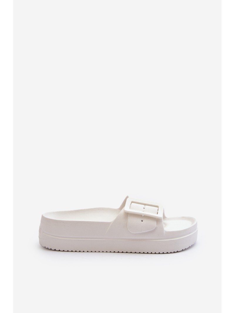 Women's Foam Platform Sandals With Buckle Big Star NN274A661 White