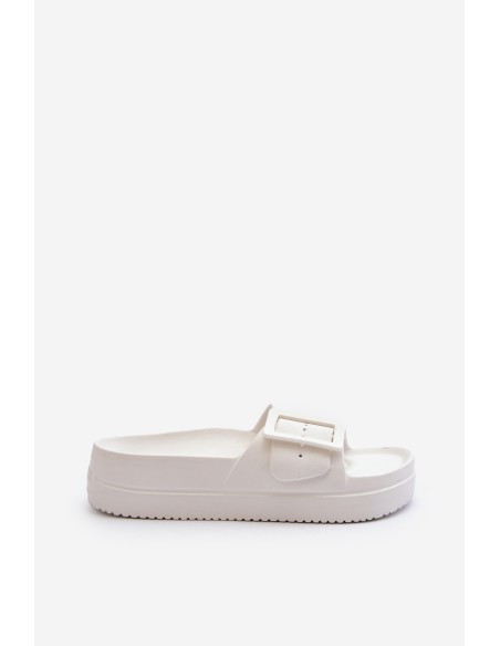 Women's Foam Platform Sandals With Buckle Big Star NN274A661 White