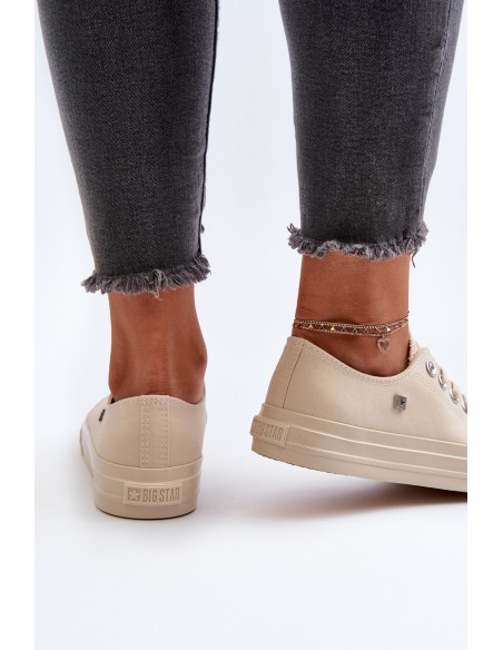 Classic Women's Sneakers Big Star NN274286 Beige