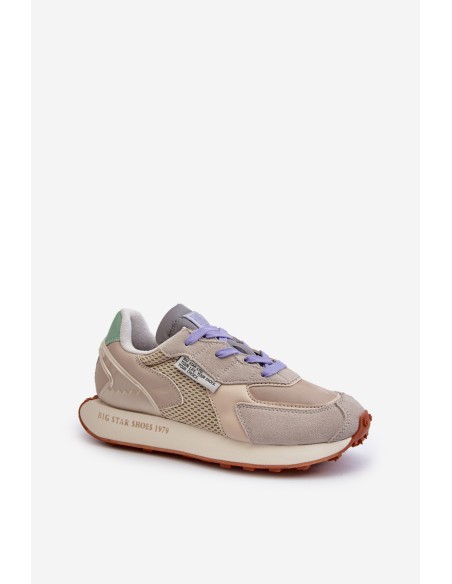 Women's Platform Sneakers with Memory Foam System Big Star NN274681 Beige