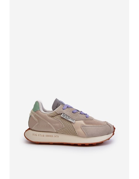 Women's Platform Sneakers with Memory Foam System Big Star NN274681 Beige
