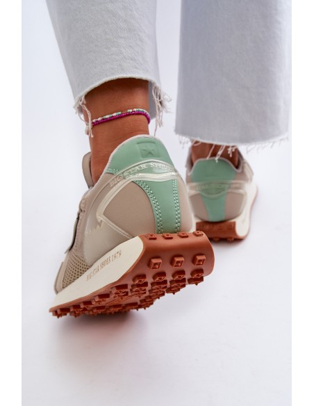 Women's Platform Sneakers with Memory Foam System Big Star NN274681 Beige