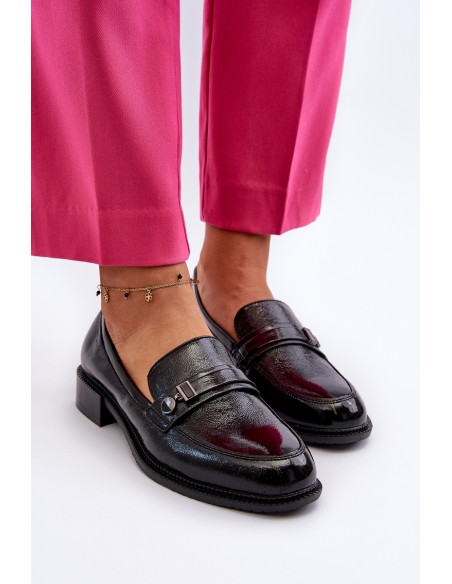 Women's Black Patent Loafers Nerilaja