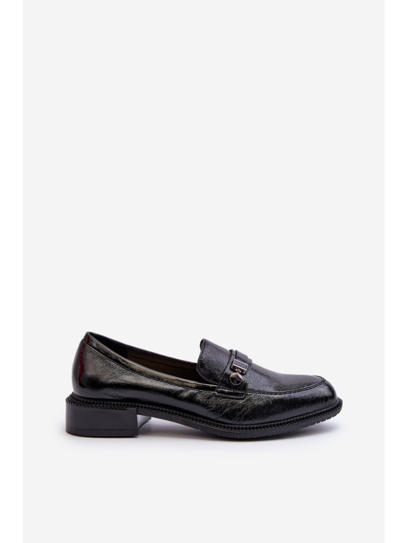 Women's Black Patent Loafers Nerilaja