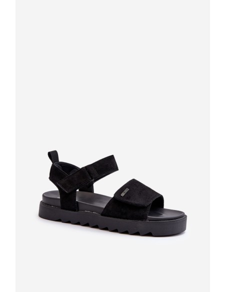 Women's Suede Platform Sandals Big Star NN274700 Black