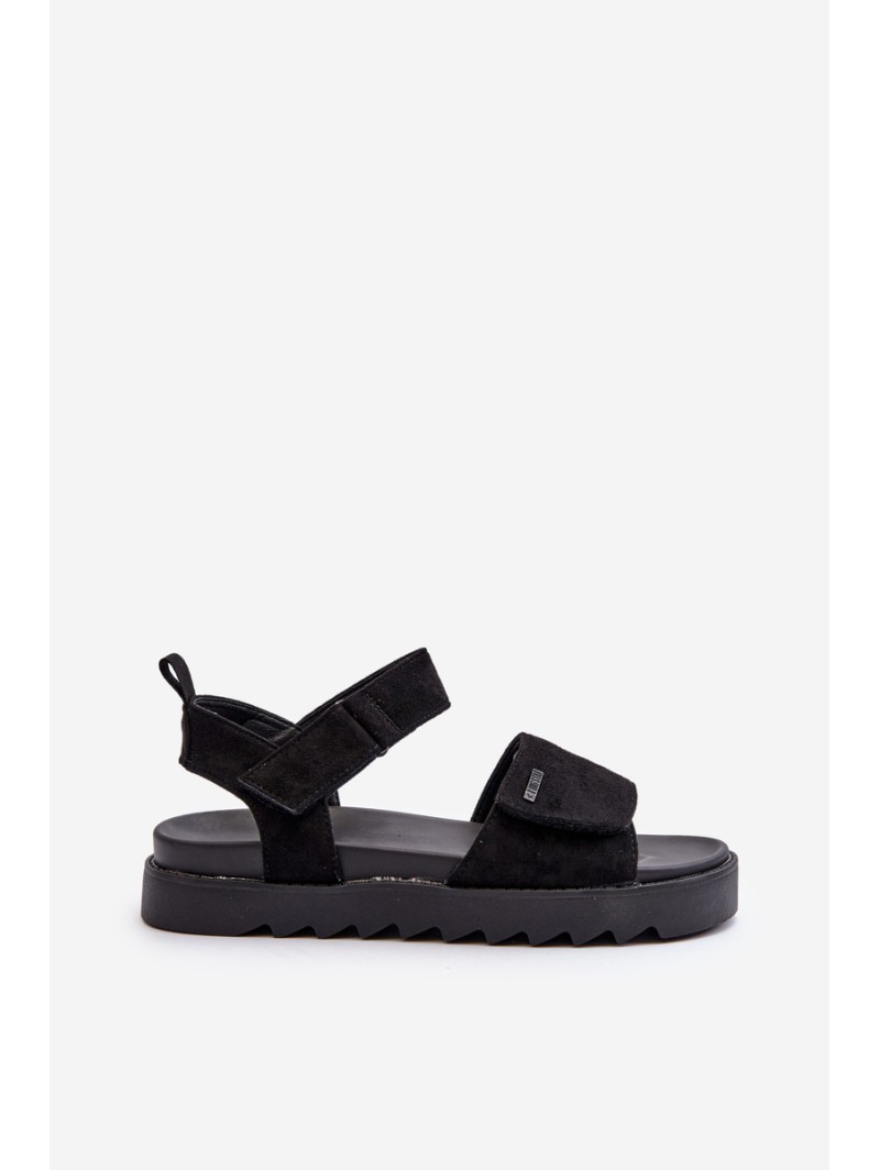 Women's Suede Platform Sandals Big Star NN274700 Black