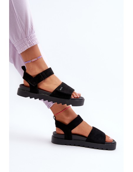 Women's Suede Platform Sandals Big Star NN274700 Black