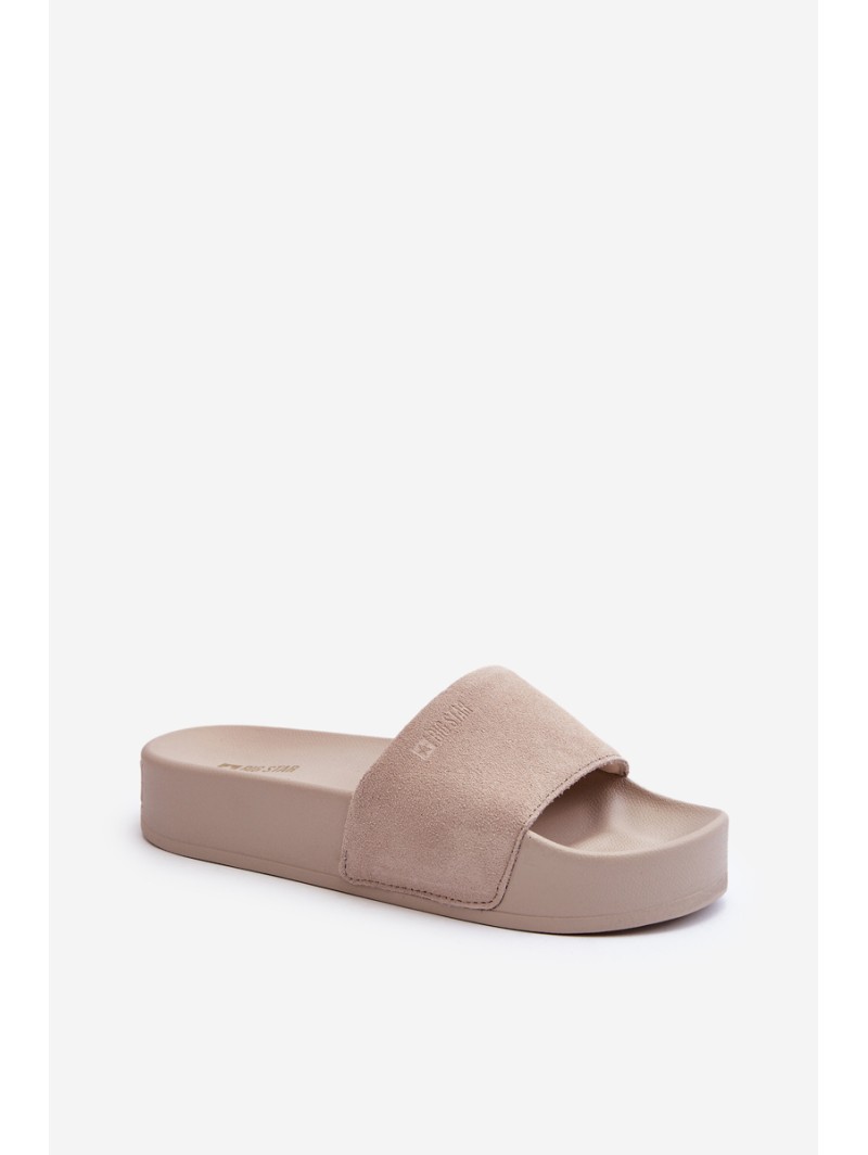 Women's Platform Suede Sandals Big Star NN274A671 Beige