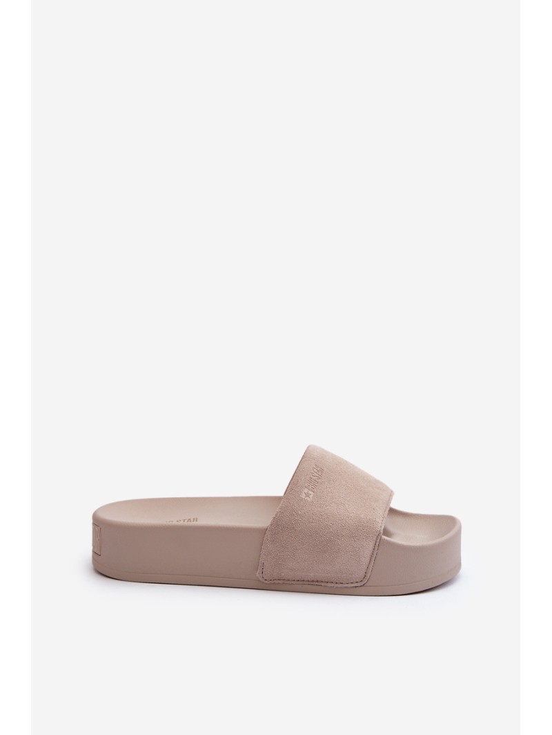 Women's Platform Suede Sandals Big Star NN274A671 Beige