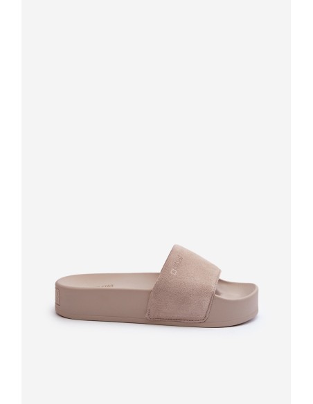 Women's Platform Suede Sandals Big Star NN274A671 Beige