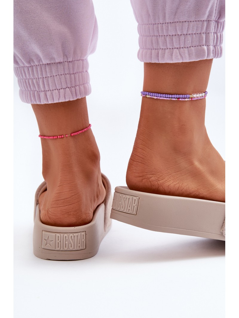 Women's Platform Suede Sandals Big Star NN274A671 Beige