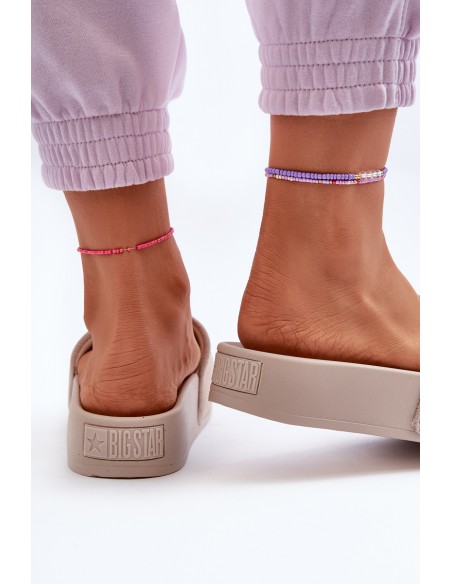Women's Platform Suede Sandals Big Star NN274A671 Beige