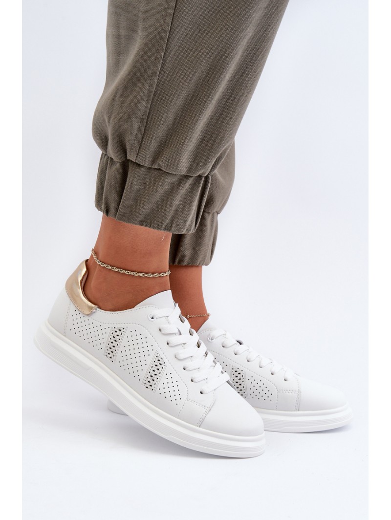 White Women's Leather Sneakers S.Barski LR760