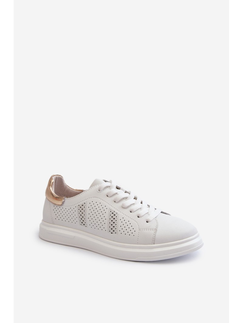 White Women's Leather Sneakers S.Barski LR760