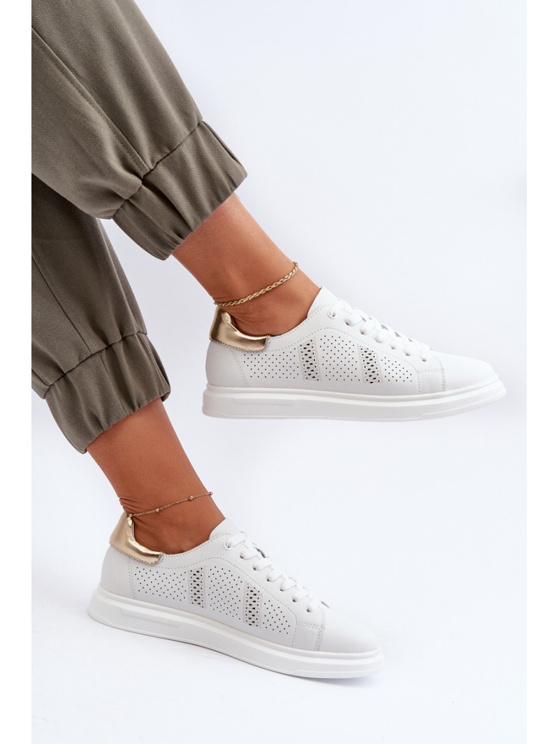 White Women's Leather Sneakers S.Barski LR760