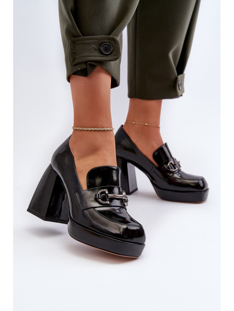 Black Patent Leather Women's Pumps D&A MR38-906