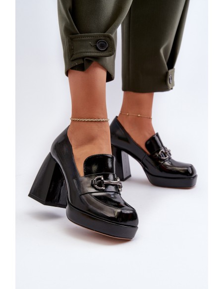 Black Patent Leather Women's Pumps D&A MR38-906