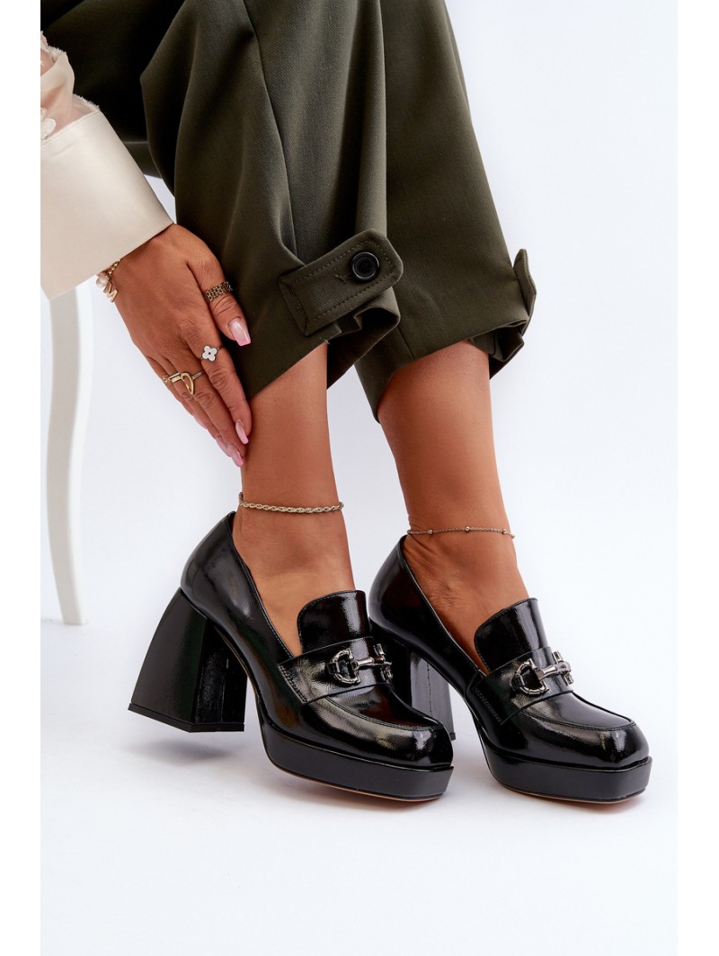 Black Patent Leather Women's Pumps D&A MR38-906