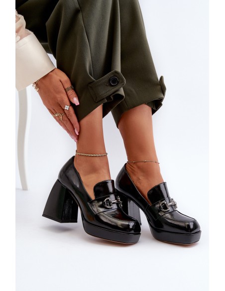 Black Patent Leather Women's Pumps D&A MR38-906