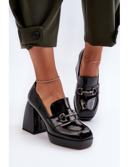 Black Patent Leather Women's Pumps D&A MR38-906