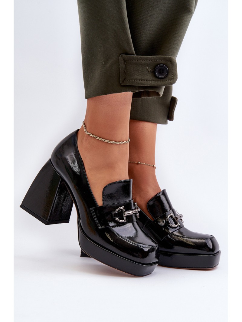 Black Patent Leather Women's Pumps D&A MR38-906