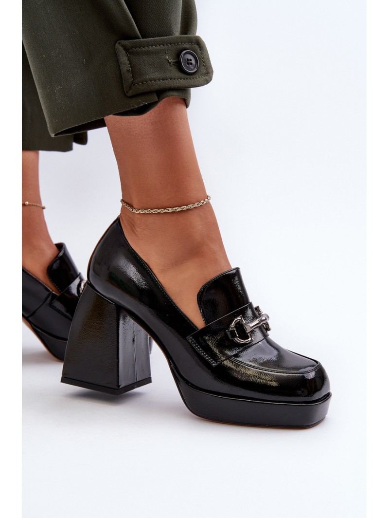Black Patent Leather Women's Pumps D&A MR38-906
