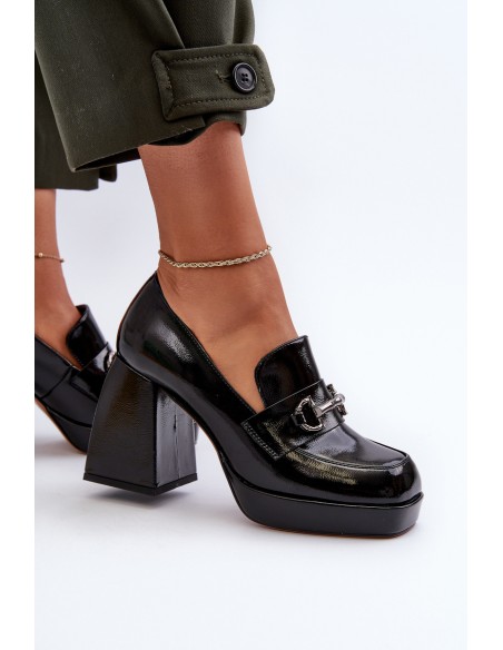 Black Patent Leather Women's Pumps D&A MR38-906