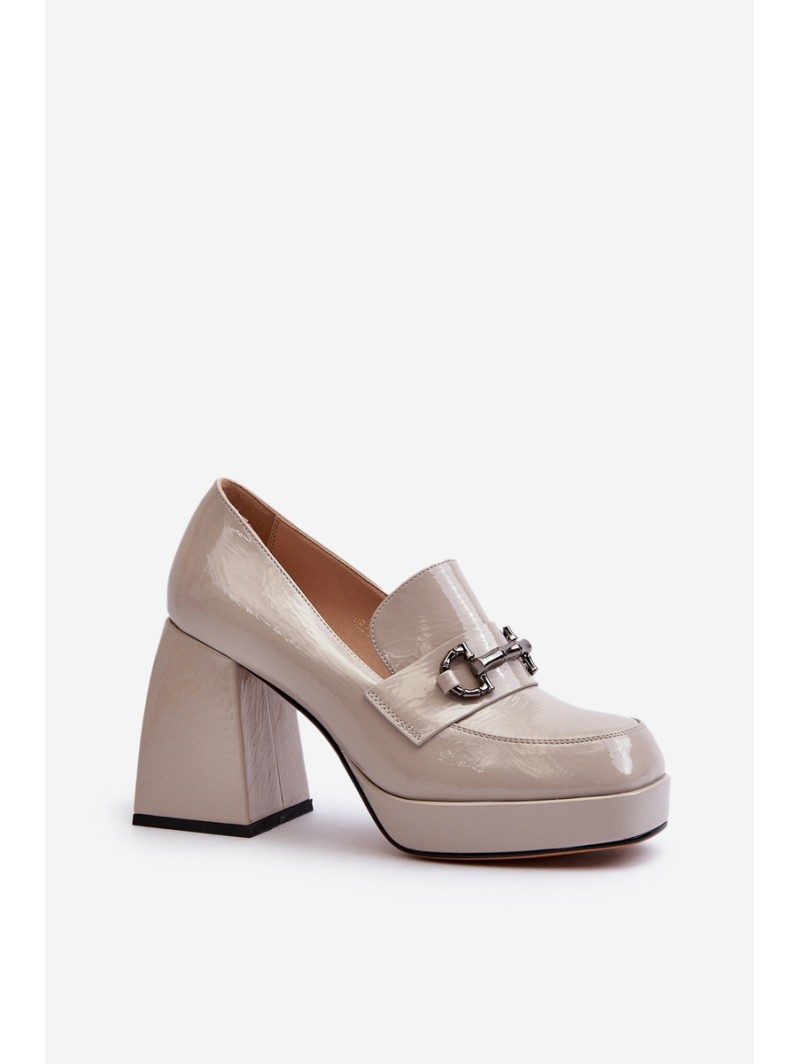 Gray Patent Leather Women's Pumps D&A MR38-906