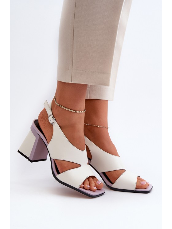 Women's Sandals with White Stiletto Heel D&A MR38-153
