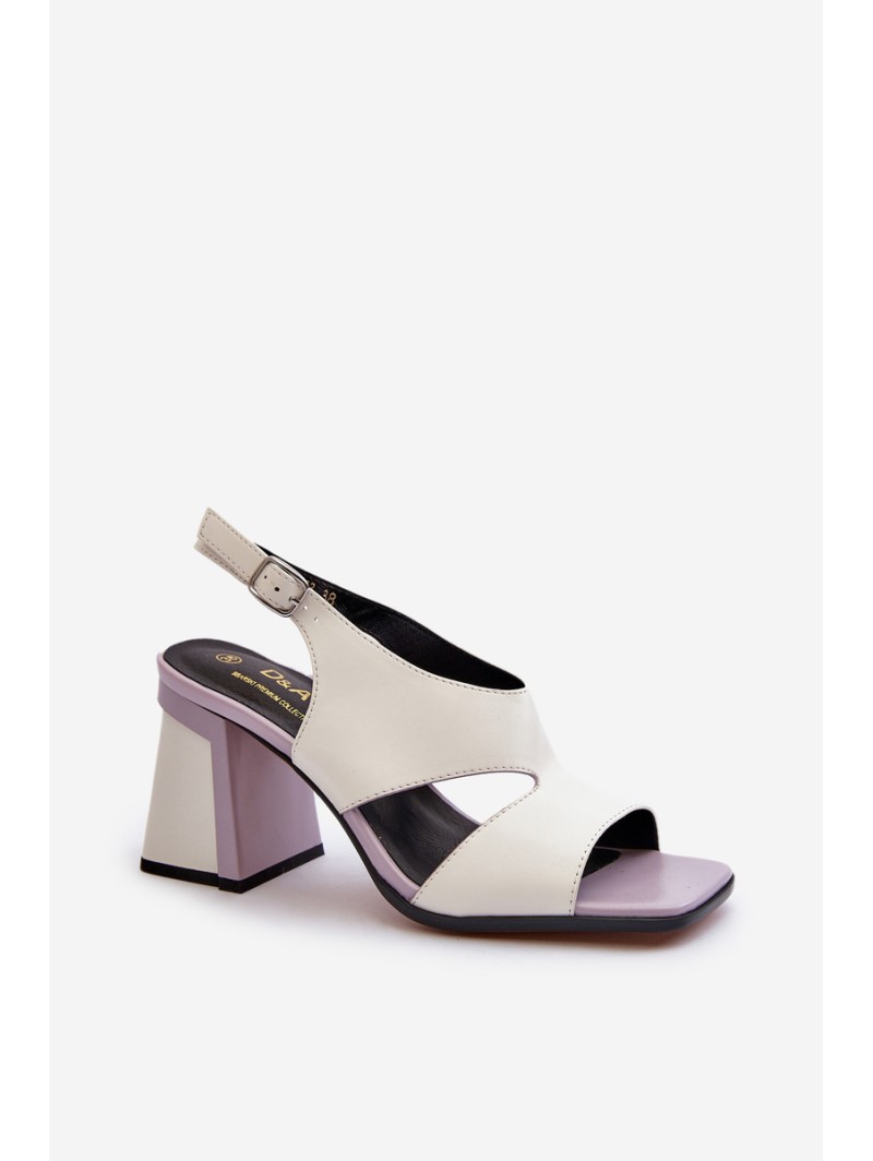 Women's Sandals with White Stiletto Heel D&A MR38-153