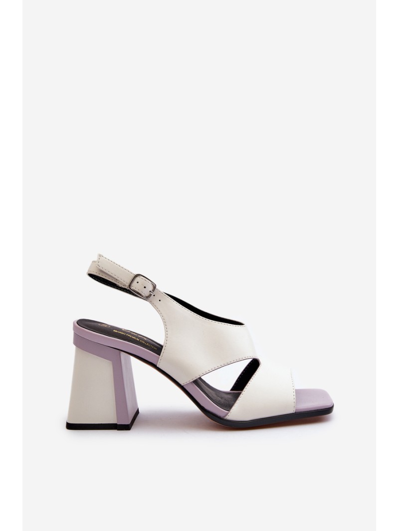Women's Sandals with White Stiletto Heel D&A MR38-153