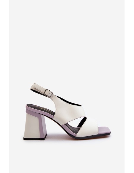 Women's Sandals with White Stiletto Heel D&A MR38-153
