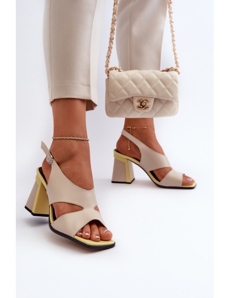 Women's Sandals on Wedge Beige D&A MR38-153