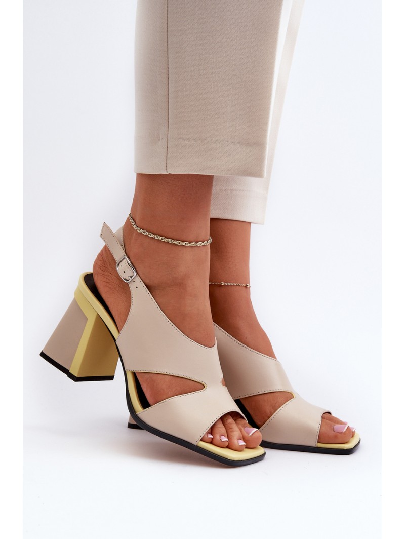 Women's Sandals on Wedge Beige D&A MR38-153