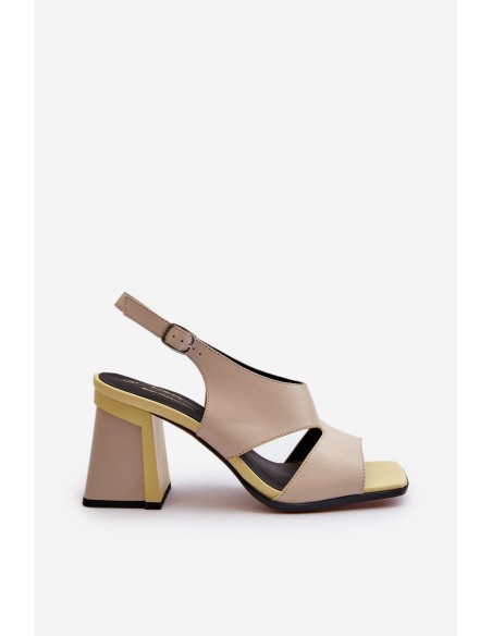 Women's Sandals on Wedge Beige D&A MR38-153