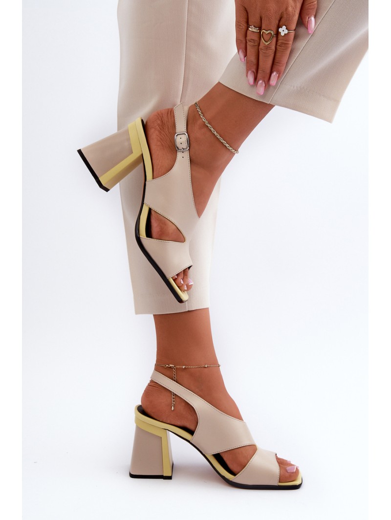 Women's Sandals on Wedge Beige D&A MR38-153