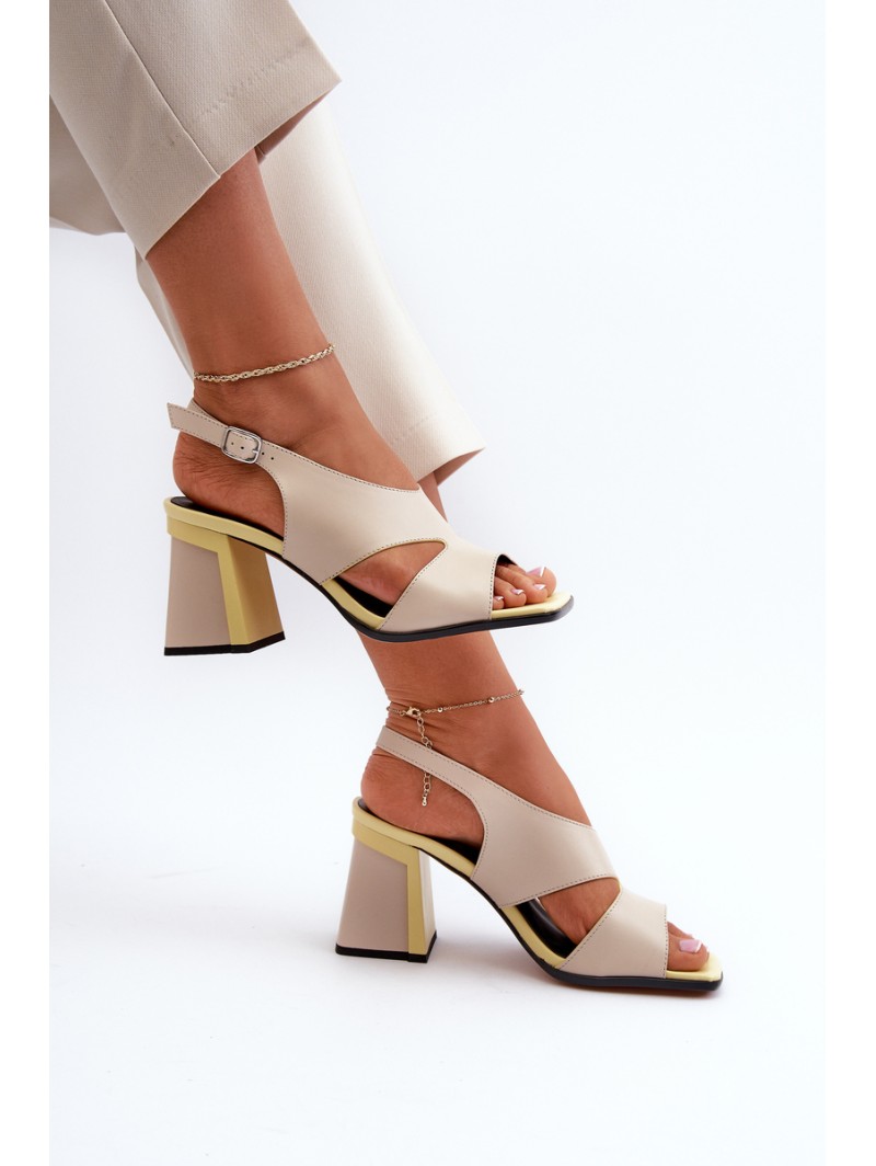 Women's Sandals on Wedge Beige D&A MR38-153