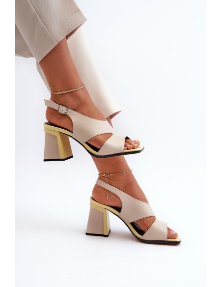 Women's Sandals on Wedge Beige D&A MR38-153