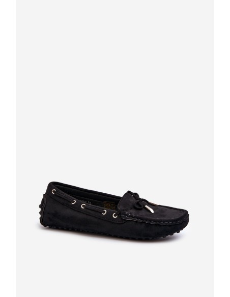 Women's Moccasins in Eco Suede Black Anemilda