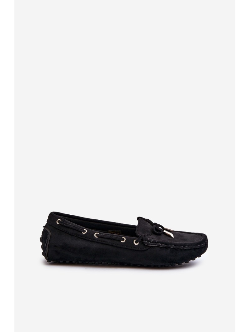 Women's Moccasins in Eco Suede Black Anemilda