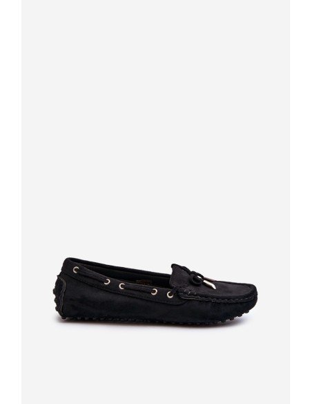 Women's Moccasins in Eco Suede Black Anemilda