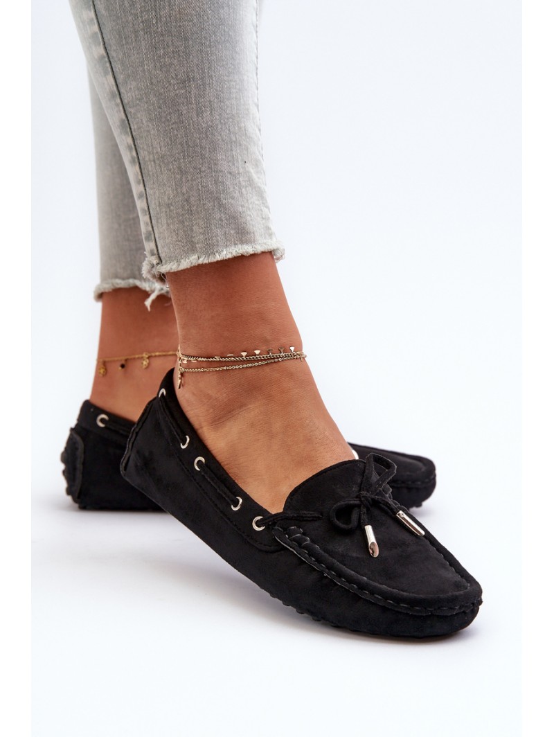 Women's Moccasins in Eco Suede Black Anemilda